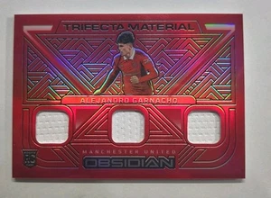 2022-23 Panini Obsidian Electric Etch Red Flood /8 Alejandro Garnacho Rookie RC - Picture 1 of 3