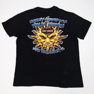 Camiseta Y2K Harley Davidson Para Hombre Talla L Motociclista Motocicleta Gráfica Camiseta Negra - Imagen 1 de 9