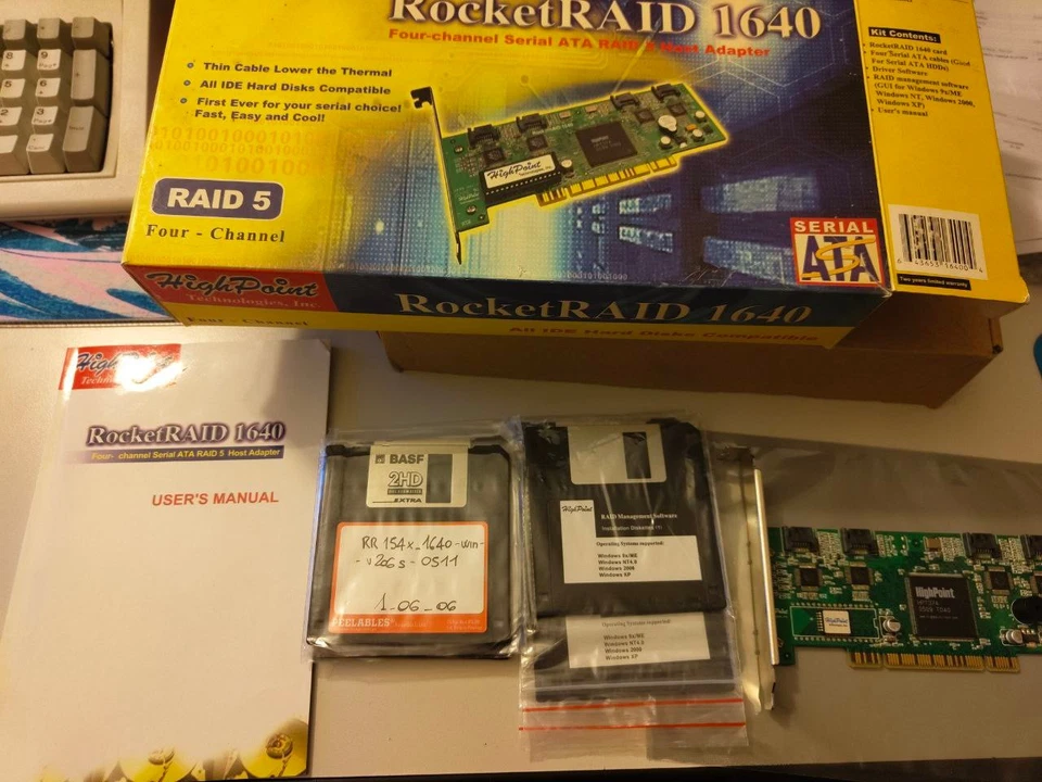 Scheda High Point Rocket Raid 1640 PCI 4x Sata intern Raid 5 Controller scatola  - Immagine 1 di 1