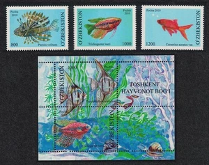SALE Uzbekistan Aquarium Fish 3v+MS 2010 MNH SG#745-MS748 MI#911-913+Block 58 - Picture 1 of 1