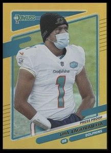 2021 Panini Donruss Tua Tagovailoa Variation Gold Press Proof Premium #61 - Picture 1 of 2