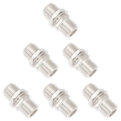  6 Sets Adapter Connector Coax F Female Aerial Antenna Cable Plug - Image 1 of 4