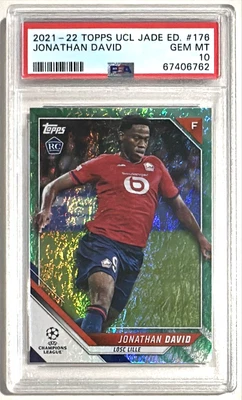2021-22 Topps UCL Jade Jonathan David RC PSA 10 Juventus Canada POP 9 #176 - Image 1 of 3