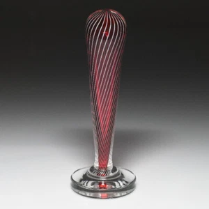 Saint Louis crystal 1974 red and white thread letter seal handle - Picture 1 of 2