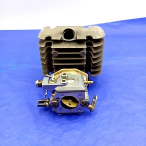 SACHS DOLMAR 100 CILINDRO MOTOSEGA PISTONE CARBURATORE CARBURATORE - Foto 1 di 6