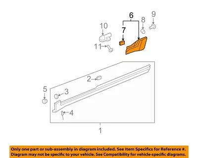 GM OEM 07-17 Acadia Limited Exterior Trim-Rear Rocker Mldg 25895223 - Imagem 1 de 2