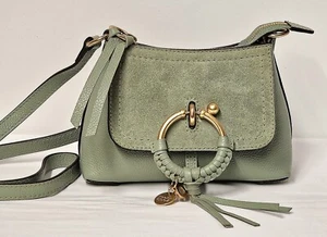 100% AUTH Chloé Joan Mini Green Leather Crossbody Bag - Picture 1 of 20