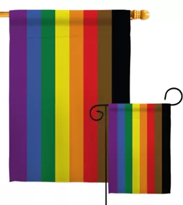 Bandiera da giardino arcobaleno Philadelphia supporto orgoglio regalo decorativo cortile casa striscione - Foto 1 di 13