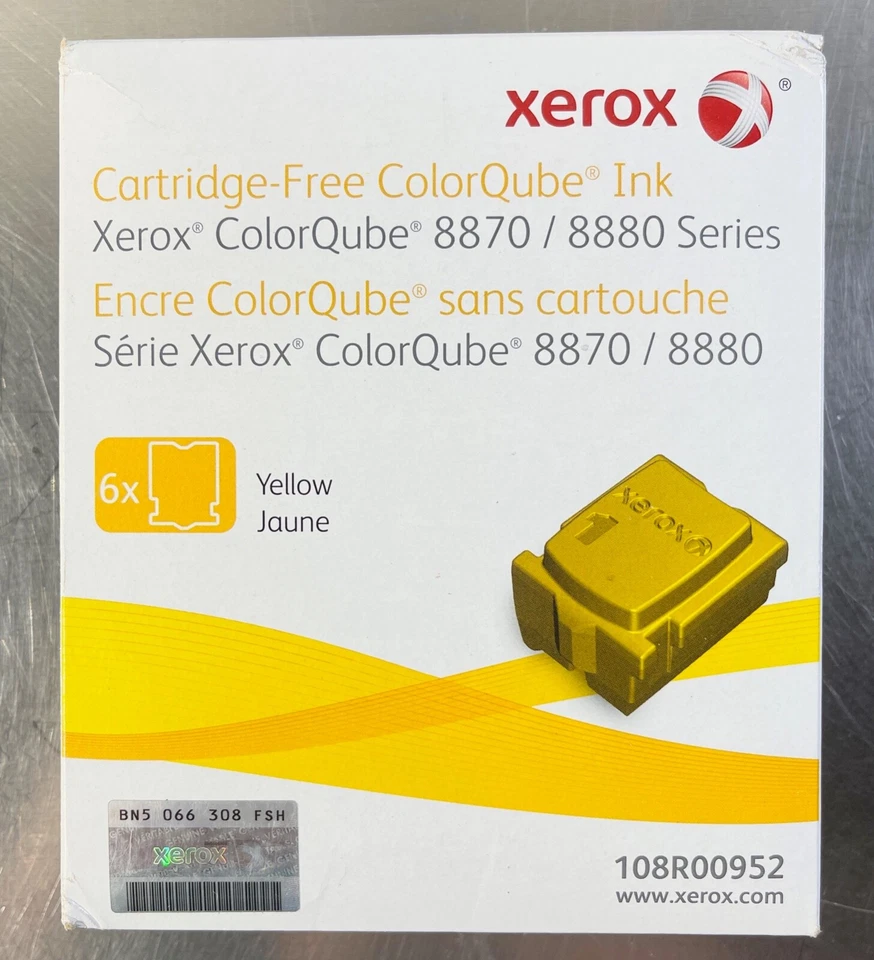 XEROX, 108R00952,  Solid Ink YELLOW,   Xerox COLORQUBE, 8870, 8880 printers - Image 1 of 1