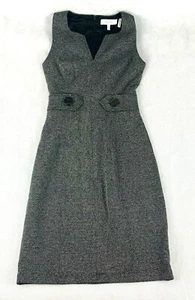 Lark & Ro Women'S Sleeveless V-Neck Button-Waist Sheath Dress - Picture 1 of 4