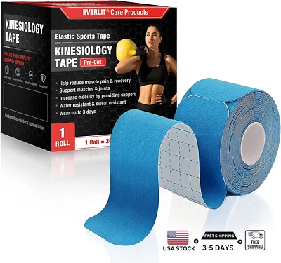 KT Tape Precut Cotton Kinesiology Therapeutic Elastic Sports Roll 10" 20 Strips
