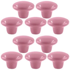 10Pcs Cabinet Ceramic Knobs 1.5Inch/ 38mm Pink Cute Drawer Knobs Round Dresse... - Picture 1 of 7