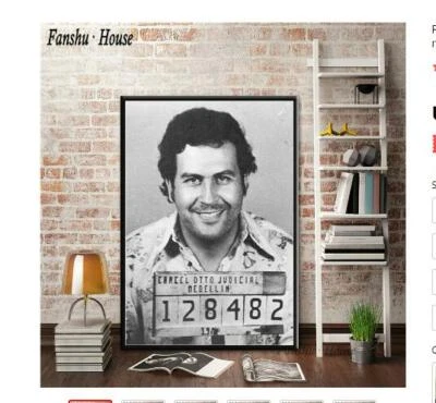 Posters and Prints Pablo Escobar Character Legend Poster Decorative Canvas - Image 1 of 2