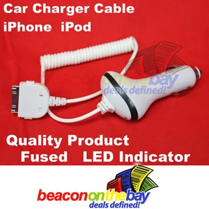 Quality Car Charger for iPod Nano 6 Touch iTouch iPhone 3GS 4 4S 4G - Picture 1 of 3