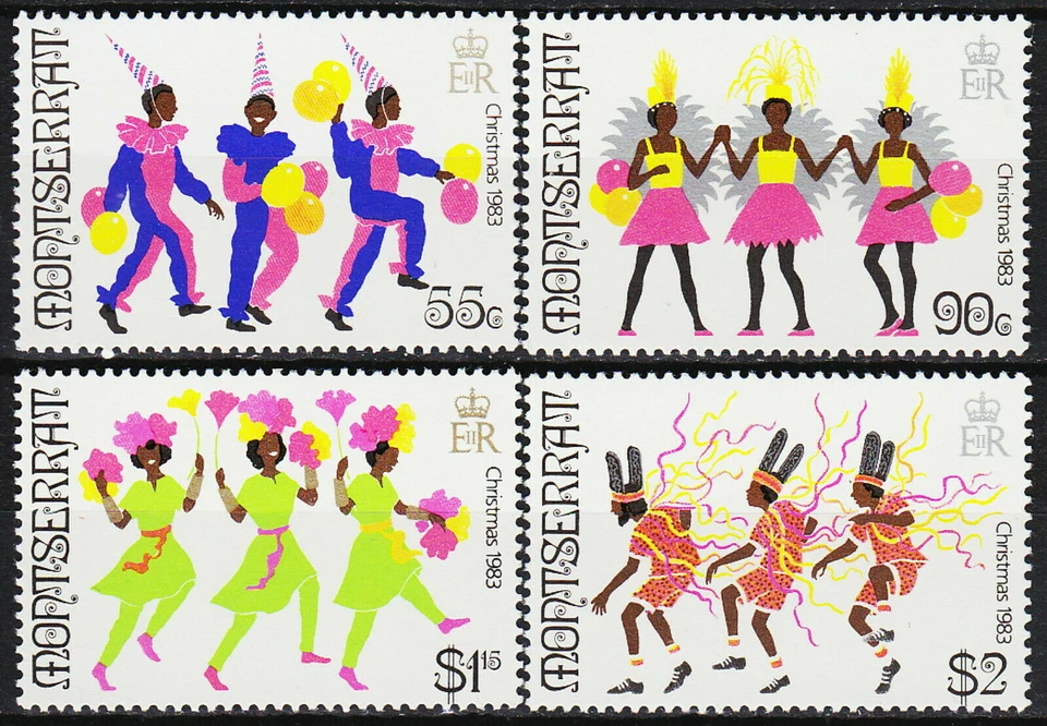 MONTSERRAT - 1983 - Carnaval de Navidad 1983 - Juego de 4 estampillas MNH - Sc. #516-519 Foto 1 de 1