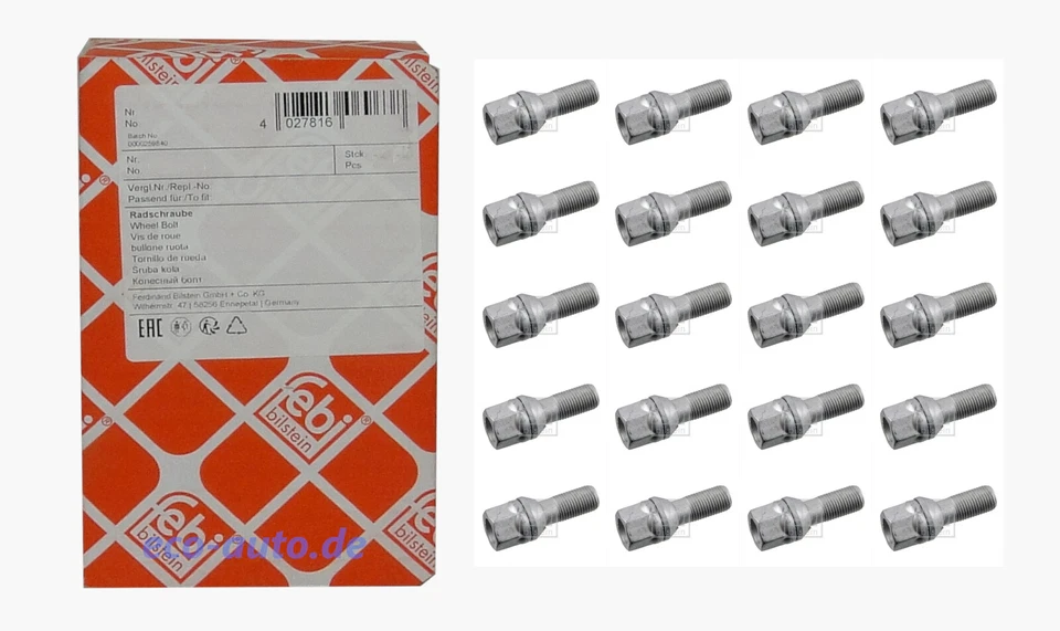 febi bilstein 30400 Radschraube für Stahlfelge (Vorderachse, Hinterachse) - CITROËN, FIAT, PEUGEOT