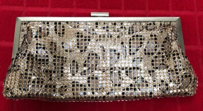 Vintage Gold/Black Metal Mesh CLUTCH PURSE -STYLE & Co. -NEW - Image 1 of 4