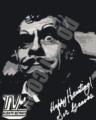 Sir Graves Ghastly TV Show Promo Press Signed WJBK TV2 Detroit Art 8x10 Photo - Image 1 of 3