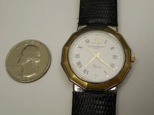 BAUME MERCIER 18K / STEEL RIVIERA 33MM COLLECTIBLE WATCH WITH DEPLOYMENT STRAP - Picture 1 of 6