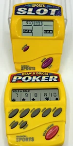 Radica Sports Draw & Deuces Poker AND Sports Slot Handheld Games Tested & Work_ - Picture 1 of 8