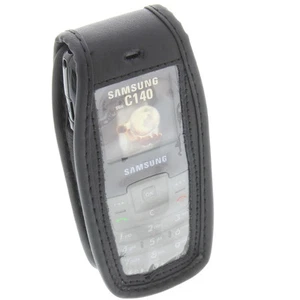 Handytasche für Samsung C140 mit Sichtfenster und Gürtelclip Schutzhülle Schwarz - Zdjęcie 1 z 3