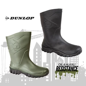 Mens Dunlop Wellingtons Waterproof Boots Ladies Wide Calf Unisex Festival Work - Picture 1 of 12
