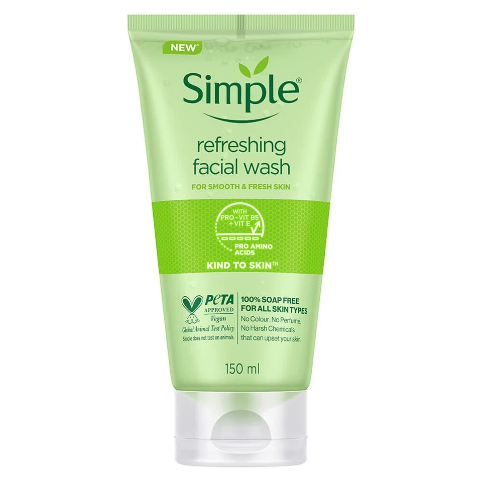 Jabón facial refrescante Simple Kind To Skin, 150 ml Foto 1 de 4