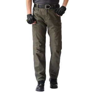 US Men Tactical Cargo Pants Soldier Straight-fit Work Combat Trousers Outdoor A - Picture 1 of 17