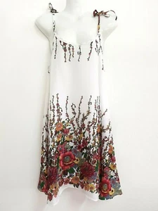 Women Mini Dress Strappy Summer Boho Spaghetti Bohemian Tunics Beach Cover SMD - Imagen 1 de 4