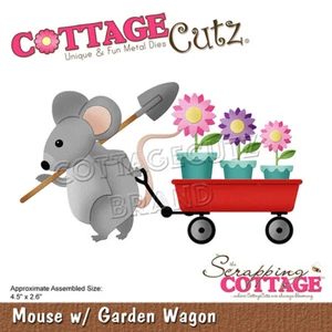 Nuevo ratón troquel de corte de metal con carro de jardín CC-751 para desguace Cottage Cutz - Imagen 1 de 1