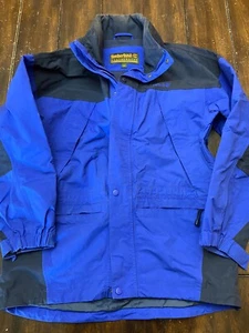 Vintage Timberland Weathergear Waterproof Jacket Coat with Hood Men’s M Blue - Picture 1 of 5