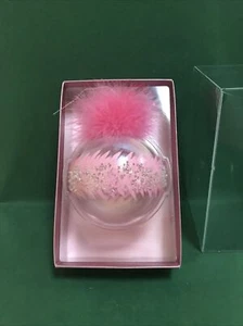 VTG dream Angels Divine empty round PINK feather 6 in. ORNAMENT in original box - Picture 1 of 3