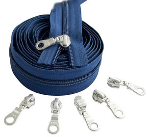 Continuous Chain Zipper YKK #5 Nylon Coil by The Yard - Donut Pull Make-A-Zipper
