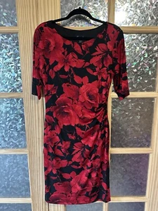 Connected Women’s 10 Bodycon Dress 90s Y2K Gothcore Romantic Floral - Picture 1 of 10