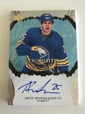 NHL Card, Arttu Ruotsalainen, Car Rookies Exquisite 24/99, UD Ice 2021-22, Sabres