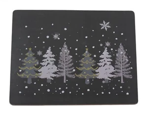 Metall Baum Weihnachten Kork Rückseite Tischsets-4er Pack - Bild 1 von 1