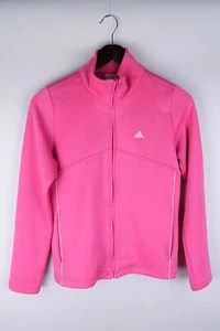 Adidas Women Track Jacket Activewear Casual Leisure Pink Full Zip size S UK8 - Picture 1 of 8