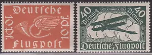 ✠Germany Stamps Deutsches Reich 1919 Flugpost 10/40Pf. Mi. Nr. 111a/112a MNH** - Picture 1 of 2