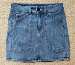 American Eagle Hi-Rise Mini Next Level Stretch Denim Jean Skirt Women's Size 0 - Picture 1 of 5