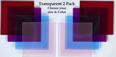 PACK de 2 hojas de plexiglás acrílico fundido transparente de 1/8” de grosor (3 mm) 15+ tamaños Foto 1 de 4