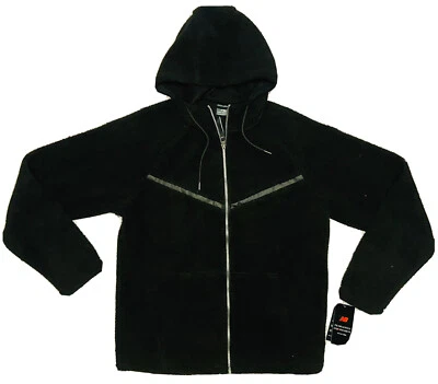*NEW* New Balance Men's Dark Brown Double-Brushed Sherpa Fleece Jacket; Size M - Image 1 of 4