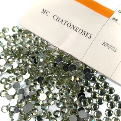 288 piezas Preciosa Cristales Checos Genuinos 34ss Jonquil Aluminio Flatbacks ss34 6.5mm Foto 1 de 4