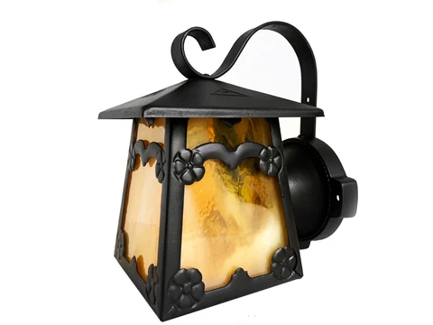 Antique Arts Crafts Craftsman Mission Lantern Light Restored Honey Caramel Glass Cover