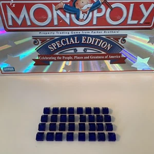 Monopoly The AMERICA Special Edition Game House Home Set of 32 Replacement EUC - Picture 1 of 5
