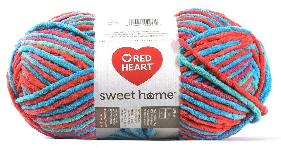 One Skein of Red Heart Sweet Home Chenille Yarn 10.5 Oz 193 Yds Calypso