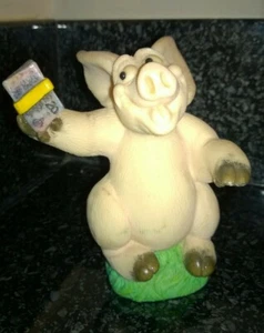 Vintage Piggin' Pig 1999 Jubiläum Special Piggin' Zahltag Figur D Corbridge - Bild 1 von 5
