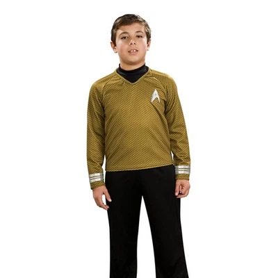 Disfraz Camisa Dorada De Lujo Película Star Trek Niño Pequeña Foto 1 de 3