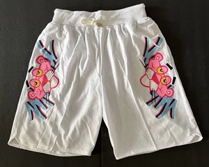 Pink Panther Mens or Women’s White Basketball Shorts Select Graphic Size Large - Picture 1 of 12