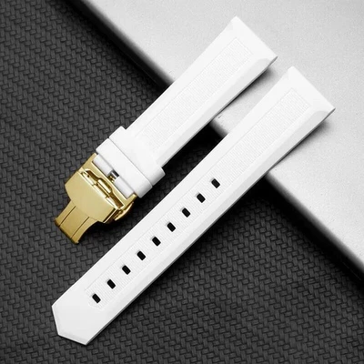 Smart Rubber Band 12-26mm Watch Watch Butterfly Strap Bracelet Sports Clasp Soft - Image 1 of 4