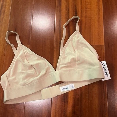 New NWT Old Navy Beige Nude Bra Bralette Fine Mesh Intimates Size Medium - Image 1 of 4